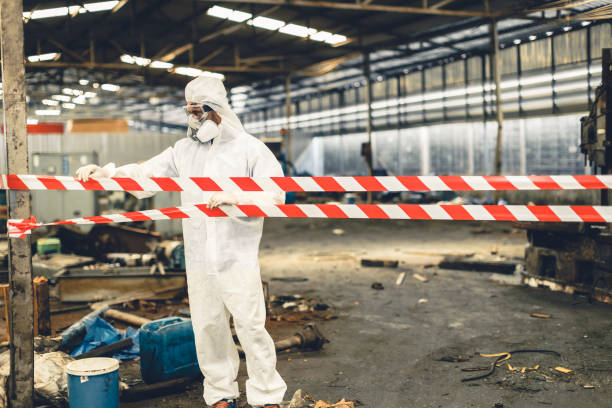 Professional Biohazard Cleanup technician working in Pickrell, NE